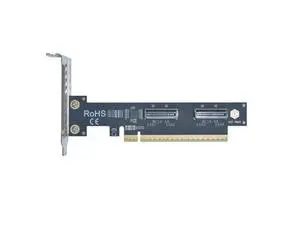 Vszerda PCIe 5.0 x16 to 2 MCIO x8 Adapter Card for 4 U.2 NVMe SSD (Upward Interface) Vszerda PCIe 5.0 x16 to 2 MCIO x8 Adapter Card for 4 U.2 NVMe SSD (Upward Interface)