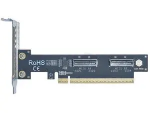 Vszerda PCIe 5.0 x16 to 2 MCIO x8 Adapter Card for 4 U.2 NVMe SSD (Upward Interface) Vszerda PCIe 5.0 x16 to 2 MCIO x8 Adapter Card for 4 U.2 NVMe SSD (Upward Interface)