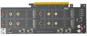 Vszerda Vszerda PCIe 5.0 M.2 SSD Expansion Card for 4 NVME M.2 SSD M Key 2280 2260 2242 Vszerda Vszerda PCIe 5.0 M.2 SSD Expansion Card for 4 NVME M.2 SSD M Key 2280 2260 2242