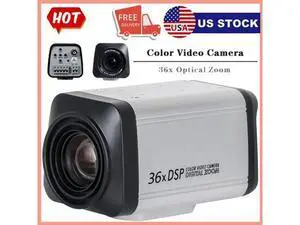 HD 36X Optical Zoom 1200TVL Analog Auto Focus Color Video CCTV Box Camera US HD 36X Optical Zoom 1200TVL Analog Auto Focus Color Video CCTV Box Camera US