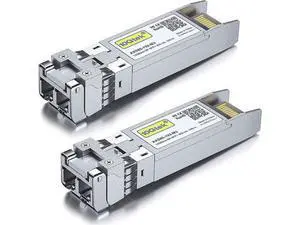 10GBase-SR SFP+ Transceiver, 10G 850nm MMF, up to 300 Meters, Compatible with Juniper QFX-SFP-10GE-SR/EX-SFP-10GE-SR, Pack of 2 10GBase-SR SFP+ Transceiver, 10G 850nm MMF, up to 300 Meters, Compatible with Juniper QFX-SFP-10GE-SR/EX-SFP-10GE-SR, Pack of 2