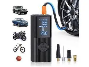 Ecocleanpath 180PSI Portable Tire Inflator with 20000mAh Battery, LCD Display, 3X Fast Inflation (Black) Ecocleanpath 180PSI Portable Tire Inflator with 20000mAh Battery, LCD Display, 3X Fast Inflation (Black)