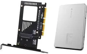 PCIe X4 x16 to U.2 NVMe Adapter Card 32Gbps/64Gbps High Speed Expansion Support U.2 SSD Compatible with PCIe X4 X8 X16 Slots (PCIE 4.0 X16 Card+Enclosure) PCIe X4 x16 to U.2 NVMe Adapter Card 32Gbps/64Gbps High Speed Expansion Support U.2 SSD Compatible with PCIe X4 X8 X16 Slots (PCIE 4.0 X16 Card+Enclosure)