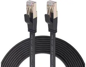 Cat 8 Ethernet Cable 66ft, Hannord Cat8 Flat Internet Cable, RJ45 High Speed Gaming Patch Cord, White Network LAN Cable, 40Gbps, 2000Mhz, Weatherproof for Xbox, POE, PS4, Switch, Modem, Routerz Cat 8 Ethernet Cable 66ft, Hannord Cat8 Flat Internet Cable, RJ45 High Speed Gaming Patch Cord, White Network LAN Cable, 40Gbps, 2000Mhz, Weatherproof for Xbox, POE, PS4, Switch, Modem, Routerz