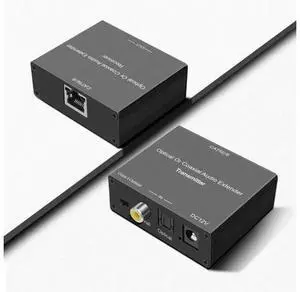 Digital Audio Extender Digital Optical/Coaxial Digital Audio Extender/Converter Over Single Cat5e/6 Cable (PoC) up to 500 Standard Supported LPCM, DB Digital 5.1, DTS, and Doby True HD Digital Audio Extender Digital Optical/Coaxial Digital Audio Extender/Converter Over Single Cat5e/6 Cable (PoC) up to 500 Standard Supported LPCM, DB Digital 5.1, DTS, and Doby True HD