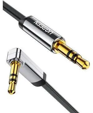 UGREEN 3.5mm Audio Cable Stereo Aux Cord 90 Degree Right Angle, Compatible with Beats iPhone iPod iPad Tablets Speakers 24K Gold Plated Male to Male Black 1.5FT UGREEN 3.5mm Audio Cable Stereo Aux Cord 90 Degree Right Angle, Compatible with Beats iPhone iPod iPad Tablets Speakers 24K Gold Plated Male to Male Black 1.5FT