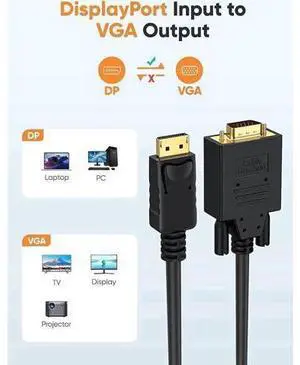 JAENFONG DisplayPort to VGA Cable 6ft Bundle with with 5-in-1 USB C Hub with 4K 60Hz HDMI, 100W Power Delivery, 3 USB 3.0 Data Port for MacBook Pro/Air 2020, IPad Pro/Air 2020 and More JAENFONG DisplayPort to VGA Cable 6ft Bundle with with 5-in-1 USB C Hub with 4K 60Hz HDMI, 100W Power Delivery, 3 USB 3.0 Data Port for MacBook Pro/Air 2020, IPad Pro/Air 2020 and More
