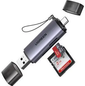 UGREEN SD Card Reader USB C, USB 3.0 Micro SD Card Reader 2 in 1 Memory Card Reader for MicroSD SDHC SDXC Compatible with PC Computer MacBook Laptop iPad iPhone 17 16 15 Pro/Pro Max UGREEN SD Card Reader USB C, USB 3.0 Micro SD Card Reader 2 in 1 Memory Card Reader for MicroSD SDHC SDXC Compatible with PC Computer MacBook Laptop iPad iPhone 17 16 15 Pro/Pro Max