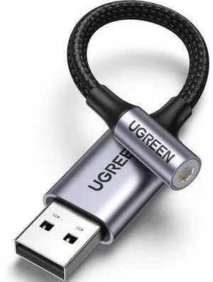 UGREEN USB to 3.5mm Jack Audio Adapter Sound Card Support Mic TRRS Headphone DAC 24bit 96kHz Nylon Braided USB to Aux Jack Compatible with Windows Mac Linux PC PS5 PS4 Switch 2 Speaker, 9.8 Inch UGREEN USB to 3.5mm Jack Audio Adapter Sound Card Support Mic TRRS Headphone DAC 24bit 96kHz Nylon Braided USB to Aux Jack Compatible with Windows Mac Linux PC PS5 PS4 Switch 2 Speaker, 9.8 Inch