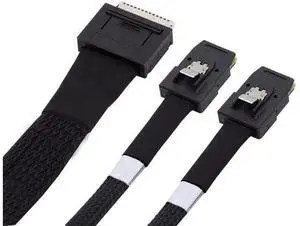 JAENFONG OCuLink PCIe PCI-Express SFF-8611 8x 8-Lane to Dual SFF-8087 4x SSD Data Active Cable 50cm JAENFONG OCuLink PCIe PCI-Express SFF-8611 8x 8-Lane to Dual SFF-8087 4x SSD Data Active Cable 50cm