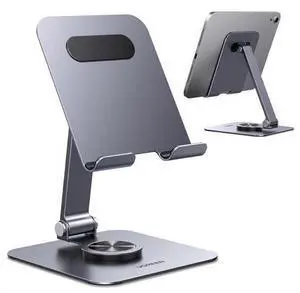 UGREEN Tablet Stand Holder for Desk 360° Rotating Base Aluminum Tablet Holder Adjustable Multi-Angle Home Office Accessories Compatible with iPad Pro Air Mini 13 12.9 11 Inch UGREEN Tablet Stand Holder for Desk 360° Rotating Base Aluminum Tablet Holder Adjustable Multi-Angle Home Office Accessories Compatible with iPad Pro Air Mini 13 12.9 11 Inch