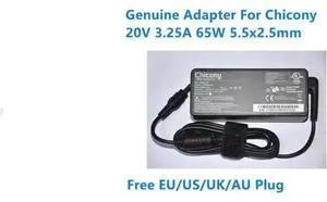 20V 3.25A 65W 5.5x2.5mm Chicony A16-065N2A A065R133L Power Supply AC Adapter For Laptop Power Charger 20V 3.25A 65W 5.5x2.5mm Chicony A16-065N2A A065R133L Power Supply AC Adapter For Laptop Power Charger