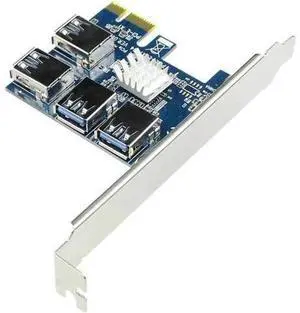 PCIe 1 to 4 PCI-express 16X slots Riser Card PCI-E 1X to External 4 PCI-e USB 3.0 Adapter Multiplier Card for Bitcoin Miner PCIe 1 to 4 PCI-express 16X slots Riser Card PCI-E 1X to External 4 PCI-e USB 3.0 Adapter Multiplier Card for Bitcoin Miner