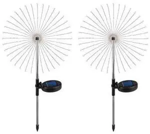 2 Pack Solar Dandelion Copper Wire Lights, Waterproof Outdoor Decor Lights, Stainless Steel Poles, Fireworks Light with Two Modes and 90 LEDs 2 Pack Solar Dandelion Copper Wire Lights, Waterproof Outdoor Decor Lights, Stainless Steel Poles, Fireworks Light with Two Modes and 90 LEDs