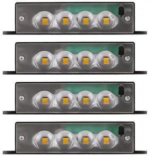 Outdoor Solar Lights, 4-Pack Waterproof Led, Black Shell Wall, 4.4 X 1 in Outdoor Solar Lights, 4-Pack Waterproof Led, Black Shell Wall, 4.4 X 1 in