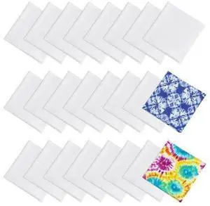 24 Pcs White Cotton Bandanas 20 X 20 In, For Tie Dyeing, Crafting, Diy, Headwear, And Group Activities, Soft Blank Bandanas Bulk Set 24 Pcs White Cotton Bandanas 20 X 20 In, For Tie Dyeing, Crafting, Diy, Headwear, And Group Activities, Soft Blank Bandanas Bulk Set