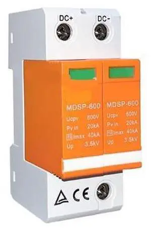 Solar PV 40ka 2Pole 2P DC 600V DPS Surge Protector Arrester Surge Protective Device SPD Solar PV 40ka 2Pole 2P DC 600V DPS Surge Protector Arrester Surge Protective Device SPD