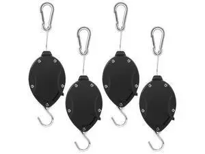 Adjustable, Retractable Plant Pulley, Hook Hanger, Flower Basket, 62.99 in (160 Cm), 45 Lbs (25Kg) Load Max, Metal Long-Lasting, Mechanism Spring Retractable, Hanging Garden and Indoor Ideal Adjustable, Retractable Plant Pulley, Hook Hanger, Flower Basket, 62.99 in (160 Cm), 45 Lbs (25Kg) Load Max, Metal Long-Lasting, Mechanism Spring Retractable, Hanging Garden and Indoor Ideal