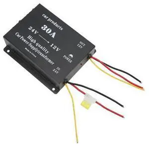 DC 24V to 12V Converter, Voltage Regulator with Short Circuit Protection, Noiseless Car Power Reducer for Trucks Buses LCD TV Audio Systems (30A) DC 24V to 12V Converter, Voltage Regulator with Short Circuit Protection, Noiseless Car Power Reducer for Trucks Buses LCD TV Audio Systems (30A)