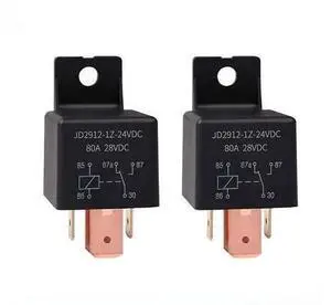 5 Pcs JD2912-1Z 24V DC 80A 5 Pin SPDT Power Electromagnetic Relay Truck Boat Vehicle Automotive Car Relay Switch 5 Pcs JD2912-1Z 24V DC 80A 5 Pin SPDT Power Electromagnetic Relay Truck Boat Vehicle Automotive Car Relay Switch