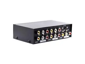 High Quality 4 Port 1 x 4 AV Video Audio Splitter 3 RCA with Metal Housing 1 in 4 out for DVD HDTV With power adpater US/EU plug High Quality 4 Port 1 x 4 AV Video Audio Splitter 3 RCA with Metal Housing 1 in 4 out for DVD HDTV With power adpater US/EU plug