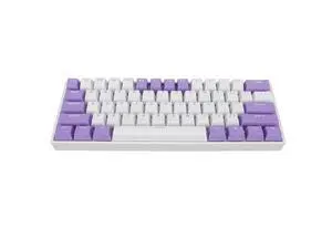 61 Keys Mechanical Keyboard, RGB Backlight, Compact USB C Wired Keyboard with Ergonomic Design, White Shell, Blueberry Theme Key Cap, Suitable for Home Office Gaming 61 Keys Mechanical Keyboard, RGB Backlight, Compact USB C Wired Keyboard with Ergonomic Design, White Shell, Blueberry Theme Key Cap, Suitable for Home Office Gaming