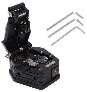 Fiber Cleaver for Optic Cable, Optical Fiber Cutter with Tungsten Carbide Blade, 16 - Sided Precision Cutting Tool with Waste Box for 0.25mm 0.9mm Single and 12 - Core Fiber Cleaver for Optic Cable, Optical Fiber Cutter with Tungsten Carbide Blade, 16 - Sided Precision Cutting Tool with Waste Box for 0.25mm 0.9mm Single and 12 - Core