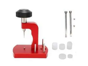 Watch Back Case Opener Bench, Professional Watch Case Opener Tool with Ergonomic Handle, Stainless Steel Watch Back Remover for Push Button Closures with Spare Parts Kit Watch Back Case Opener Bench, Professional Watch Case Opener Tool with Ergonomic Handle, Stainless Steel Watch Back Remover for Push Button Closures with Spare Parts Kit
