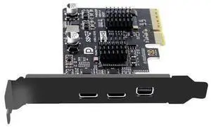 Vszerda 10Gbps PCI-E Express 4X & Mini DP Displayport 1.4 Input to Dual USB3.1 Type-C USB-C & 4K 60hz Output Desktop Graphics Expansion Card Adapter ASM3142 Vszerda 10Gbps PCI-E Express 4X & Mini DP Displayport 1.4 Input to Dual USB3.1 Type-C USB-C & 4K 60hz Output Desktop Graphics Expansion Card Adapter ASM3142