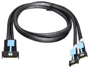 Vszerda PCI-E5.0 SAS SFF-8654 MCIO 8i 74Pin Male to SFF-8654 4i 38 P GEN5 Extender Cable 50CM Vszerda PCI-E5.0 SAS SFF-8654 MCIO 8i 74Pin Male to SFF-8654 4i 38 P GEN5 Extender Cable 50CM