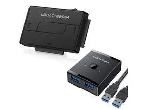 Vszerda USB 3.0 to IDE and SATA Converter External Hard Drive Adapter and USB 3.0 Switch Vszerda USB 3.0 to IDE and SATA Converter External Hard Drive Adapter and USB 3.0 Switch