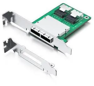 Vszerda Dual Mini SAS SFF-8088 to SFF-8087 Mini SAS Adapter, with Low Profile and Full-Height Profile Bracket Vszerda Dual Mini SAS SFF-8088 to SFF-8087 Mini SAS Adapter, with Low Profile and Full-Height Profile Bracket