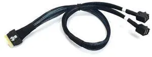 Vszerda SlimSAS 8i SFF-8654 to 2X Mini SAS SFF-8643 Cable (50CM) - 24Gbps SAS & 16GT/s PCIe Transmission Vszerda SlimSAS 8i SFF-8654 to 2X Mini SAS SFF-8643 Cable (50CM) - 24Gbps SAS & 16GT/s PCIe Transmission