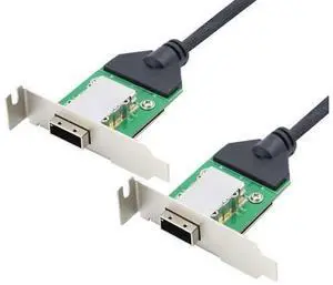Vszerda External Mini SAS SFF-8088 26P Female to SFF-8088 Female 12Gbps Cable Adapter 50CM Vszerda External Mini SAS SFF-8088 26P Female to SFF-8088 Female 12Gbps Cable Adapter 50CM