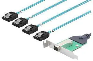 Vszerda External Mini SAS SFF-8644 female to 4 Port SATA for Server Cable adapter,30AWG 50CM Vszerda External Mini SAS SFF-8644 female to 4 Port SATA for Server Cable adapter,30AWG 50CM