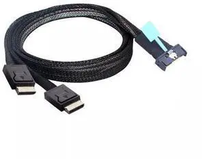 Vszerda PCI-E5.0 MCIO SFF-8654 8I 74P to 2X Oculink SAS SFF-8611 4I Server Adapter Cable (1m) Vszerda PCI-E5.0 MCIO SFF-8654 8I 74P to 2X Oculink SAS SFF-8611 4I Server Adapter Cable (1m)