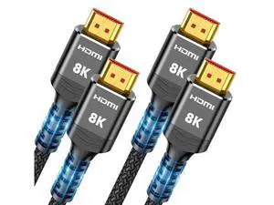 Vszerda 8K HDMI 2.1 Cable 2-Pack 15FT, Slim Ultra High Speed HDMI Braided Cord-48Gbps,4K@120Hz 8K@60Hz, HDCP 2.2&2.3, Dynamic HDR,eARC,DTS:X,RTX 3090,Compatible with Roku TV/HDTV/PS5/Blu-ray Vszerda 8K HDMI 2.1 Cable 2-Pack 15FT, Slim Ultra High Speed HDMI Braided Cord-48Gbps,4K@120Hz 8K@60Hz, HDCP 2.2&2.3, Dynamic HDR,eARC,DTS:X,RTX 3090,Compatible with Roku TV/HDTV/PS5/Blu-ray