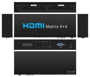 Vszerda HDMI Matrix Switch 4x4,4K HDMI Matrix Switcher Splitter 4 in 4 Out Box with with RS232&IR&Button Hand Control for PS4 Camera PC to TV Monitor Vszerda HDMI Matrix Switch 4x4,4K HDMI Matrix Switcher Splitter 4 in 4 Out Box with with RS232&IR&Button Hand Control for PS4 Camera PC to TV Monitor