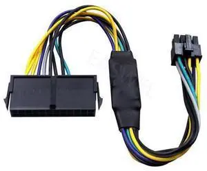 Cable adaptador de fuente de alimentación para teléfono móvil, 24 pines a 8 pines, 18AWG, ATX Cable adaptador de fuente de alimentación para teléfono móvil, 24 pines a 8 pines, 18AWG, ATX