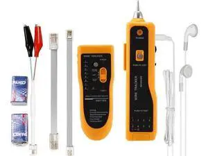 Ethernet Tester, Wire Tester, Wire Tracker, Ethernet Network Cable Tester Kit RJ11 RJ45 CAT5/5e CAT6 LAN Wire Tracker Portable Line Finder for Miss Wiring Disorder Cable Open and Short Circuit Testing Ethernet Tester, Wire Tester, Wire Tracker, Ethernet Network Cable Tester Kit RJ11 RJ45 CAT5/5e CAT6 LAN Wire Tracker Portable Line Finder for Miss Wiring Disorder Cable Open and Short Circuit Testing