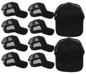 10pcs Sublimation Blank Mesh Trucker Hats, Black Polyester Baseball Caps for DIY Heat Transfer, Summer Caps Suitable for Men and Women 10pcs Sublimation Blank Mesh Trucker Hats, Black Polyester Baseball Caps for DIY Heat Transfer, Summer Caps Suitable for Men and Women