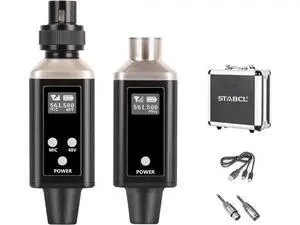 UHF Wireless XLR Transmitter and Receiver with Carry Case, Professional Wireless Microphone XLR Adapter for Dynamic & Condenser Mics and Audio Mixer Pa System, Rechargeable, 200ft Range. UHF Wireless XLR Transmitter and Receiver with Carry Case, Professional Wireless Microphone XLR Adapter for Dynamic & Condenser Mics and Audio Mixer Pa System, Rechargeable, 200ft Range.