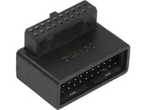 USB 3.0 19/20 Pin 90 Degree Adapter Male to Female L Turn Right Angle Socket for Desktop Motherboard Internal Connector Up Angled(PH19A) USB 3.0 19/20 Pin 90 Degree Adapter Male to Female L Turn Right Angle Socket for Desktop Motherboard Internal Connector Up Angled(PH19A)