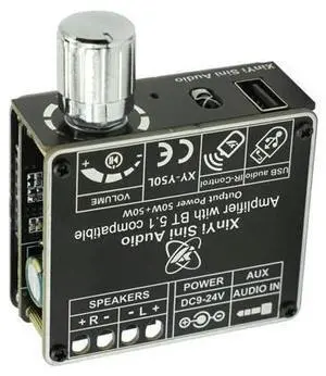 XY-Y50L Stereo Audio Power Amplifier Board Module Bluetooth-Compatible 5.1 AUX USB Dual Channel Infrared Remote Control XY-Y50L Stereo Audio Power Amplifier Board Module Bluetooth-Compatible 5.1 AUX USB Dual Channel Infrared Remote Control