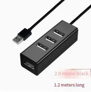 USB 2.0 multi-port expansion dock hub with four ports, computer splitter, mini four-port extender USB 2.0 1.2 meters long black USB 2.0 multi-port expansion dock hub with four ports, computer splitter, mini four-port extender USB 2.0 1.2 meters long black