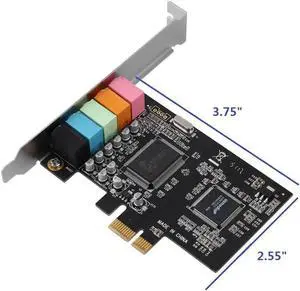 PCIe Sound Card 5.1 Internal Sound Card for PC Windows 11 10 8 7 with Low Profile Bracket 3D Standereo PCI-e Audio Card CMI8738 Chip 32 / 64 Bit Sound Card PCI Express Adapter PCIe Sound Card 5.1 Internal Sound Card for PC Windows 11 10 8 7 with Low Profile Bracket 3D Standereo PCI-e Audio Card CMI8738 Chip 32 / 64 Bit Sound Card PCI Express Adapter