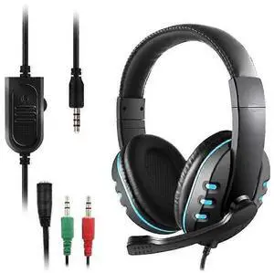 3.5mm Gaming Headset with Mic, Over-Ear Noise Isolating Headphones, Volume Control, Compatible with PC, PS4, Xbox One (Black) 3.5mm Gaming Headset with Mic, Over-Ear Noise Isolating Headphones, Volume Control, Compatible with PC, PS4, Xbox One (Black)