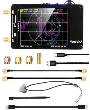 NanoVNA-H upgraded antenna vector network analyzer for MF, HF, VHF, UHF with SD card slot NanoVNA-H upgraded antenna vector network analyzer for MF, HF, VHF, UHF with SD card slot