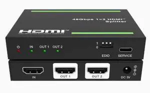Professional audio and video converter, distributor, network extensioner, digital operating room expert,
1x2 8K60 HDMI distributor, automatic video scaling Professional audio and video converter, distributor, network extensioner, digital operating room expert,
1x2 8K60 HDMI distributor, automatic video scaling