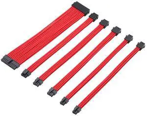 wusu SATA connection extension cable 24-pin CPU 8-pin motherboard power connection cable Personal computer red wusu SATA connection extension cable 24-pin CPU 8-pin motherboard power connection cable Personal computer red